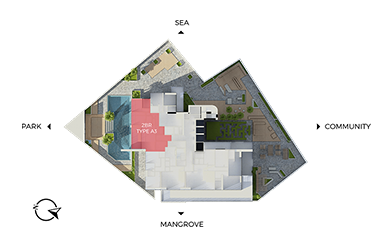 Master Floor Plan, Floor Plan of Park View, Shams Abu Dhabi, Al Reem Island