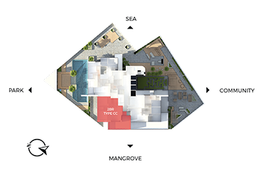 Master Floor Plan, Floor Plan of Park View, Shams Abu Dhabi, Al Reem Island